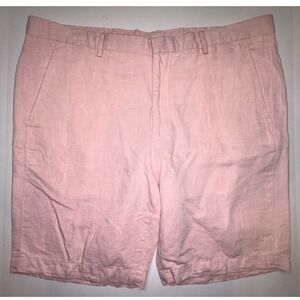 Baird McNutt Linen Murano Mens Pink Chinos Shorts Size 38